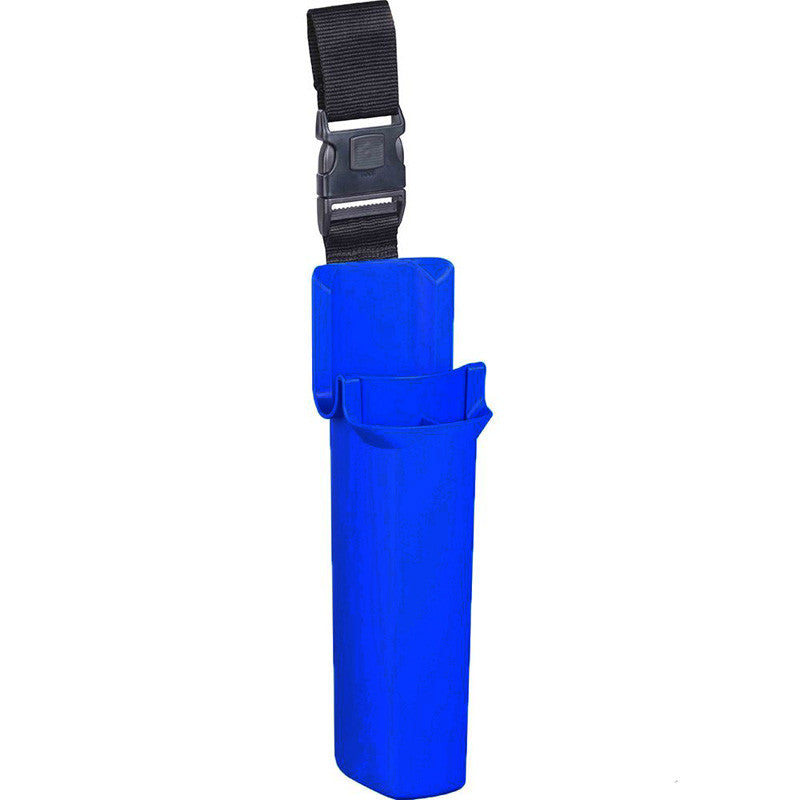 Blue bucket on a belt