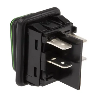 Illuminated DPST, On-Off Rocker Switch Panel Mount