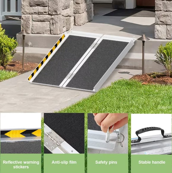 Folding / Access Ramp Slip-Resistant Aluminium