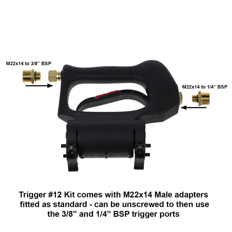 Trigger Handle Kit for Pressure Washing - Size 12, 9 & 6 – Ref. Trigger p12p9p6