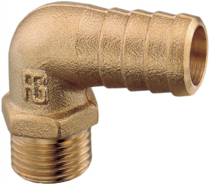 90° Hose Barb x Male Thread (SELECT SIZE)