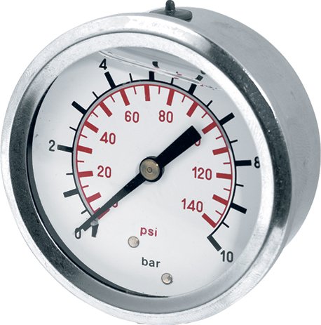 100mm (4") Rear Entry Pressure Gauges