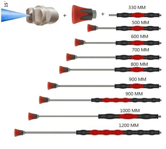 Red SS Lance withe nozzle & protector