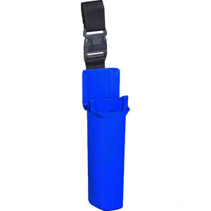 Blue bucket on a belt