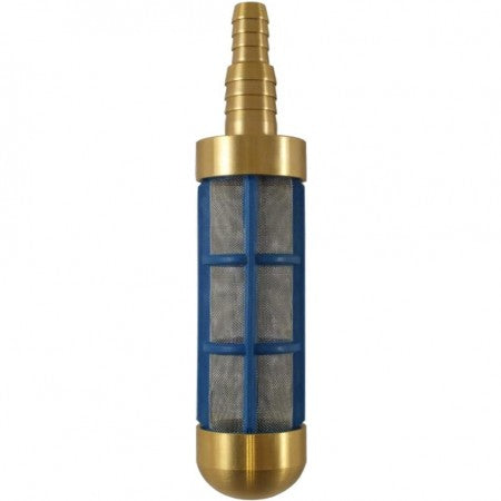 BRASS 1/2" - 3/4" SUCTION FILTER 300 MICRON BLUE FILTER