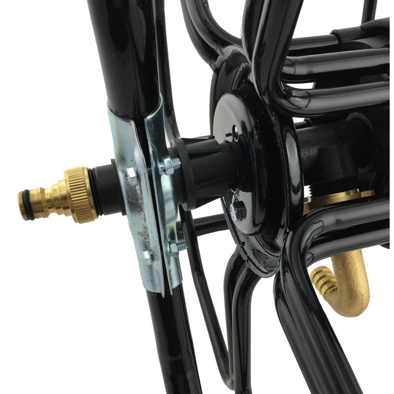 Metal freestanding hose reel